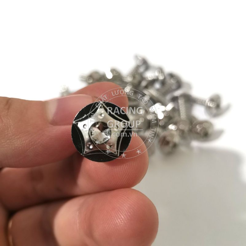 Ốc salaya 5li xoắn cho Vario, Sirius, Wave, AB, Winner, Exciter ,…gắn dàn áo inox 304 kèm lông đền Kitaco theo phân loại