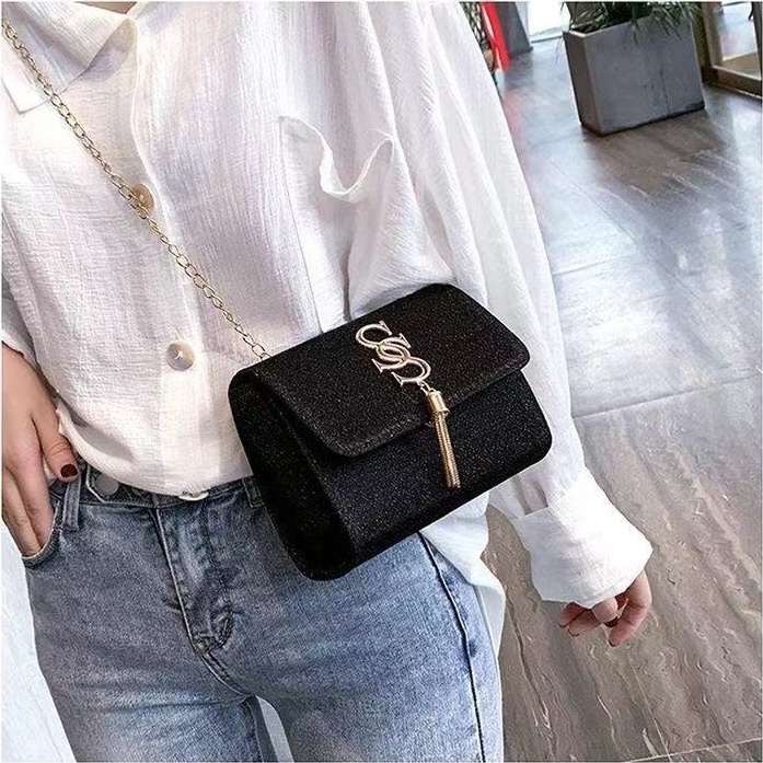 Túi đeo chéo dây kim loại thời trang cho nữ