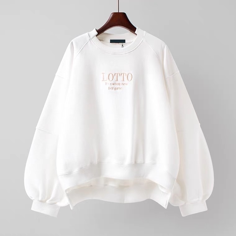 Áo Sweater phối nỉ dày dặn dáng rộng phong cách Hàn Quốc_A7020