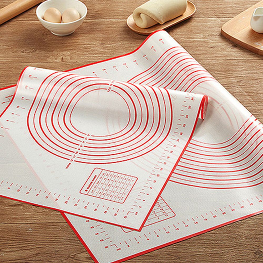 Thảm Silicone Nhào Bột Làm Bánh Chống Dính Có Thước Đo Tiện Dụng