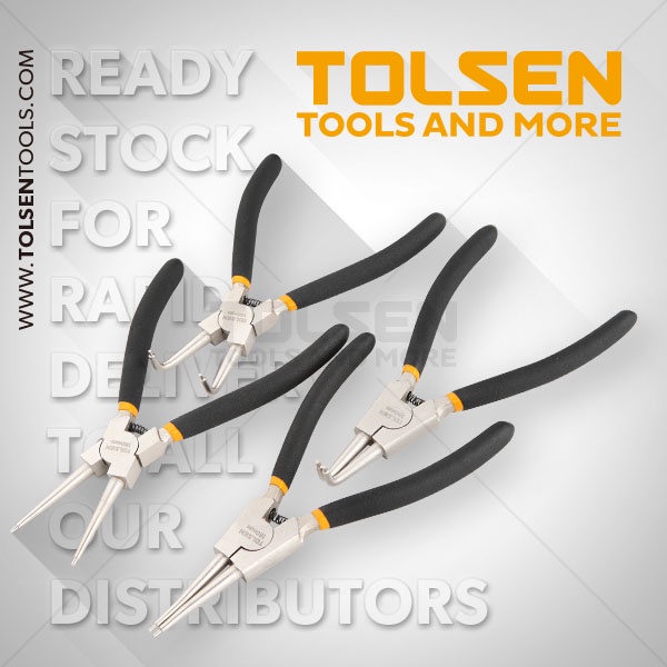 BỘ KÌM MỞ PHE 7'' TOLSEN ,180mm (4PCS) 10097 Bao gồm 4 kìm mở phe Size 7"/180mm Thép Crv mạ niken DCTOOLS