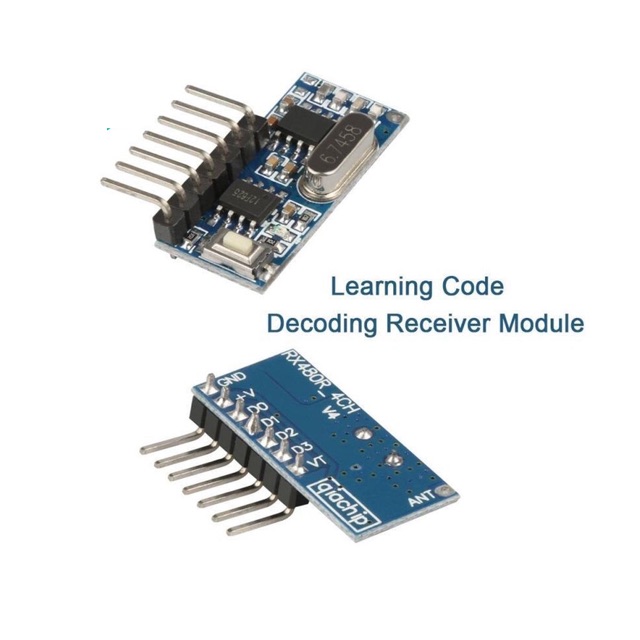Mạch thu RF học lệnh 4 kênh tần số 433MHz - RX480E