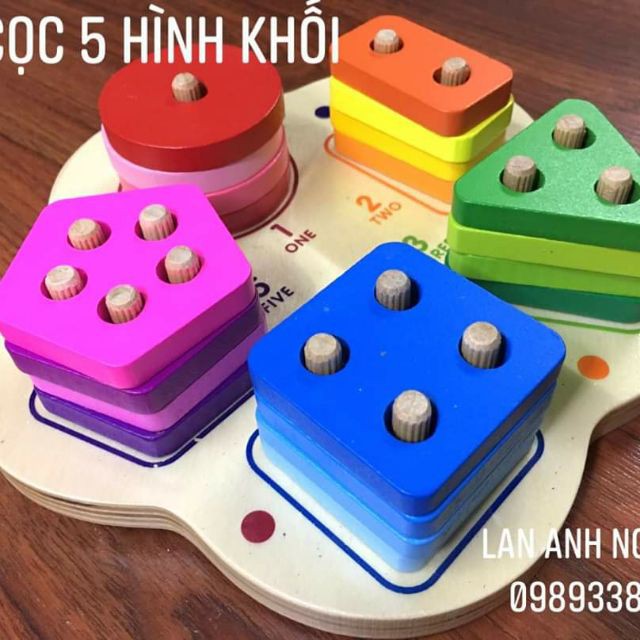 [HÀNG LOẠI 1] Bộ Thả Cọc 5 Hình Khối Bông Hoa