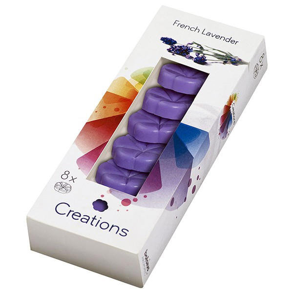 Hộp 8 sáp thơm Bolsius Aromatic Creations BOL4366 French Lavender (Hương hoa oải hương)