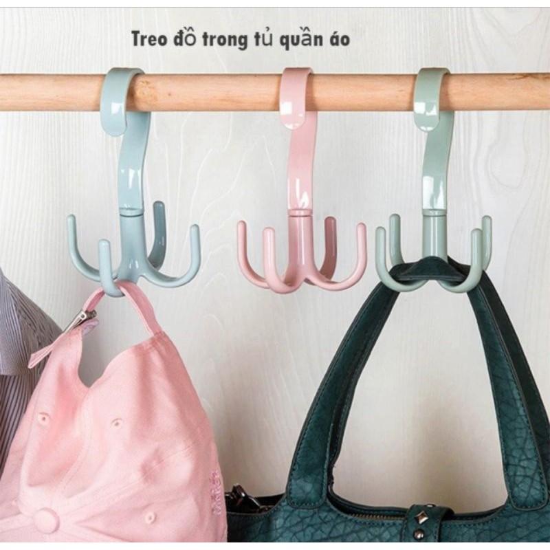 Móc treo đa năng 4 chân xoay