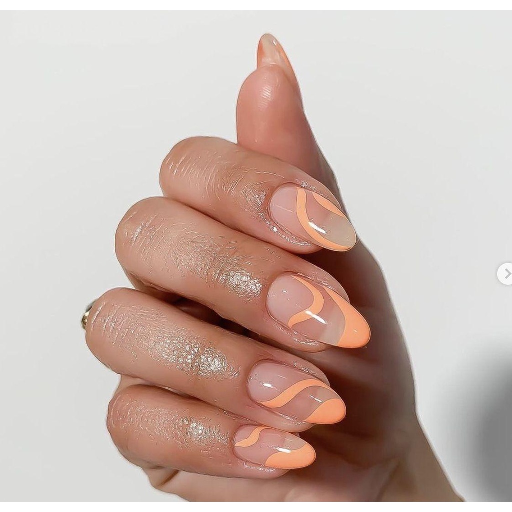 MIHAN1 Hộp 24 Móng Tay Giả Thời Trang Cho Nữ