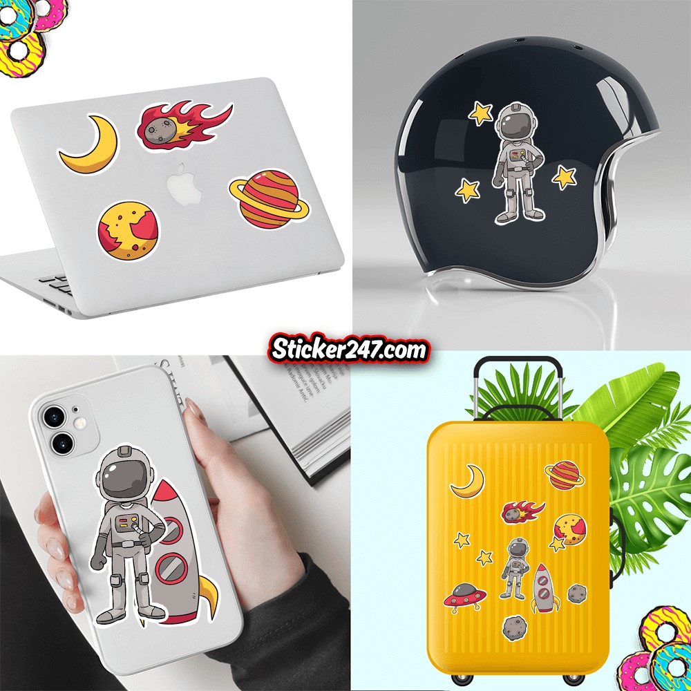 𝗦𝘁𝗶𝗰𝗸𝗲𝗿 dán trang trí không gian vũ trụ | SPACE0005 | Sticker 247