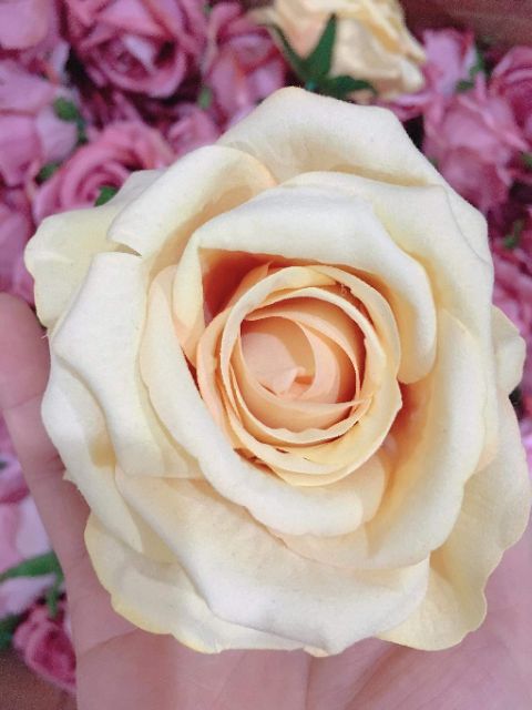 Hoa giả - đầu bông hồng nhung cao cấp