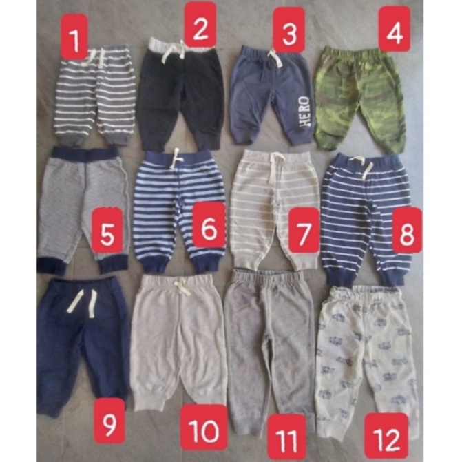 Set 3 quần nỉ da cá ca ter bé trai