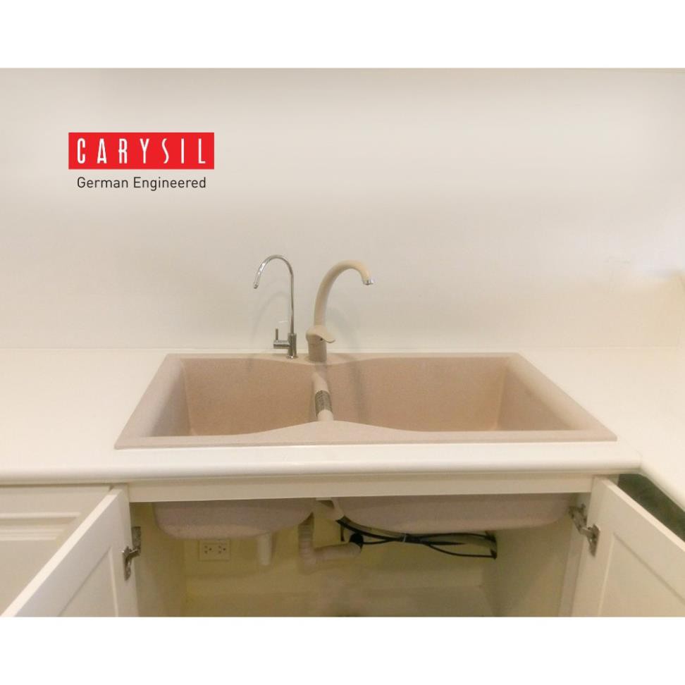 Chậu Rửa Chén CARYSIL Granite 2 Hố Lệch LAC2-01 Màu Muối Ớt/ Cornflakes