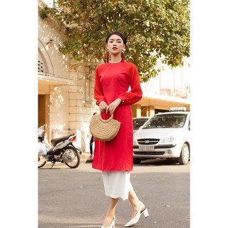 Áo dài dài tay áo dài phối tay - 92Wear