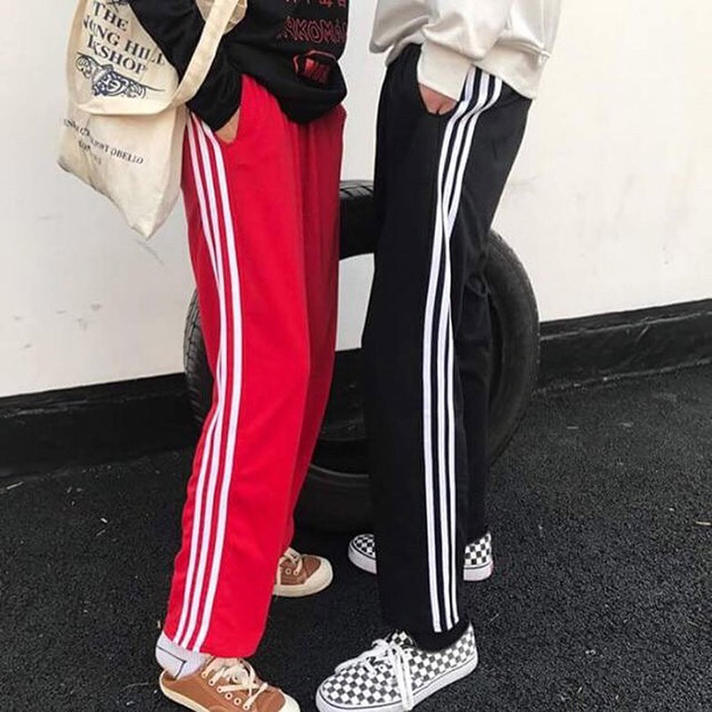 [Mã FAMAYWA giảm 10K đơn 50K] Quần Baggy Nữ Nam ỐNG SUÔNG 3 Sọc UNISEX - Kiểu dáng quần thể thao nam nữ 3 line - | BigBuy360 - bigbuy360.vn