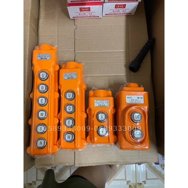 Công tắc KOB-61, KOB-62, KOB-63 KOB-213 điều khiển cẩu trục kín nước, gián tiếp qua khởi động từ Ken yong KYE