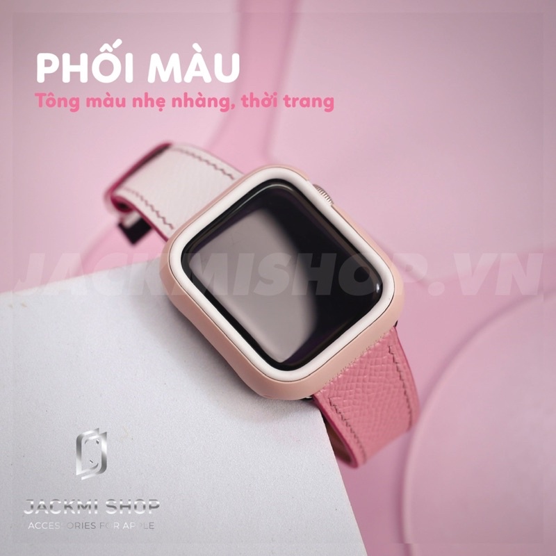 [COMBO 2 MÓN] DÂY DA BÊ EPSOM KHÓA BƯỚM CHO APPLE WATCH + ỐP VIỀN RHINOSHIELD CHO APPLE WATCH (DÂY DA BẢO HÀNH 1 NĂM)