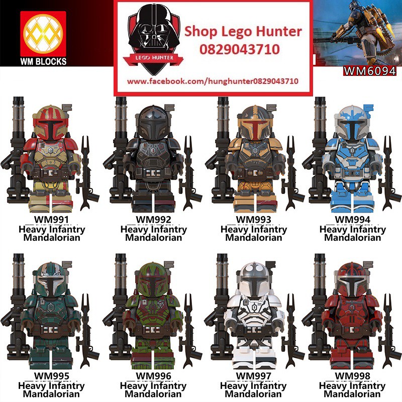 Xếp Hình WM 6094 Minifigures Star Wars Heavy infantry Mandalorian mô hình lắp ráp chiến binh chiến tranh giữa các vì sao