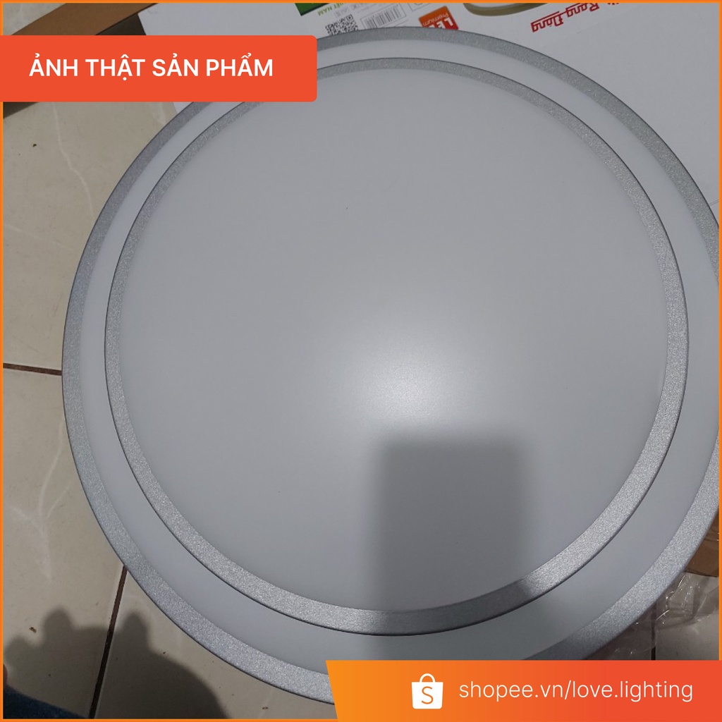 Đèn LED Ốp trần Tròn đổi màu 40W khổ lớn 48cm 2 tầng