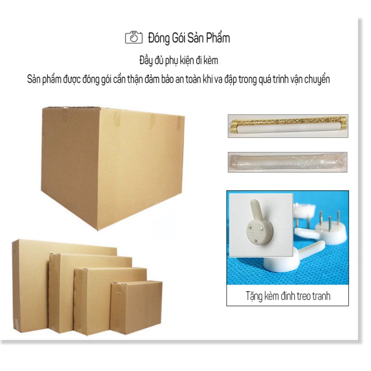 Tranh Liễn Phật Giáo - Quan Thế Âm Bồ Tát – Vải canvas kim tuyến nẹp sáo gỗ tự nhiên nhiều size nhiều mẫu thiết kế
