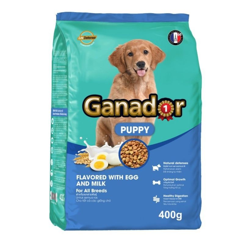 Thức ăn cho chó con Ganador Puppy vị Trứng và Sữa túi 400g