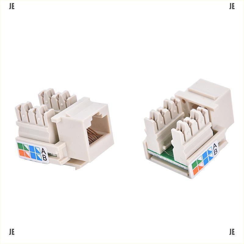 ❥Đầu Nối Dây Mạng RJ45 CAT5 RJ45 Màu Trắng Chất Lượng Cao