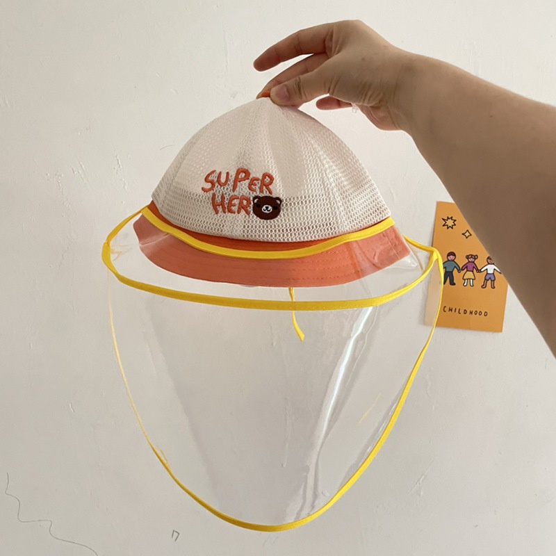 Mũ Tai Bèo Chống Rơi Thoáng Khí In Hình Gấu 7en Cho Bé