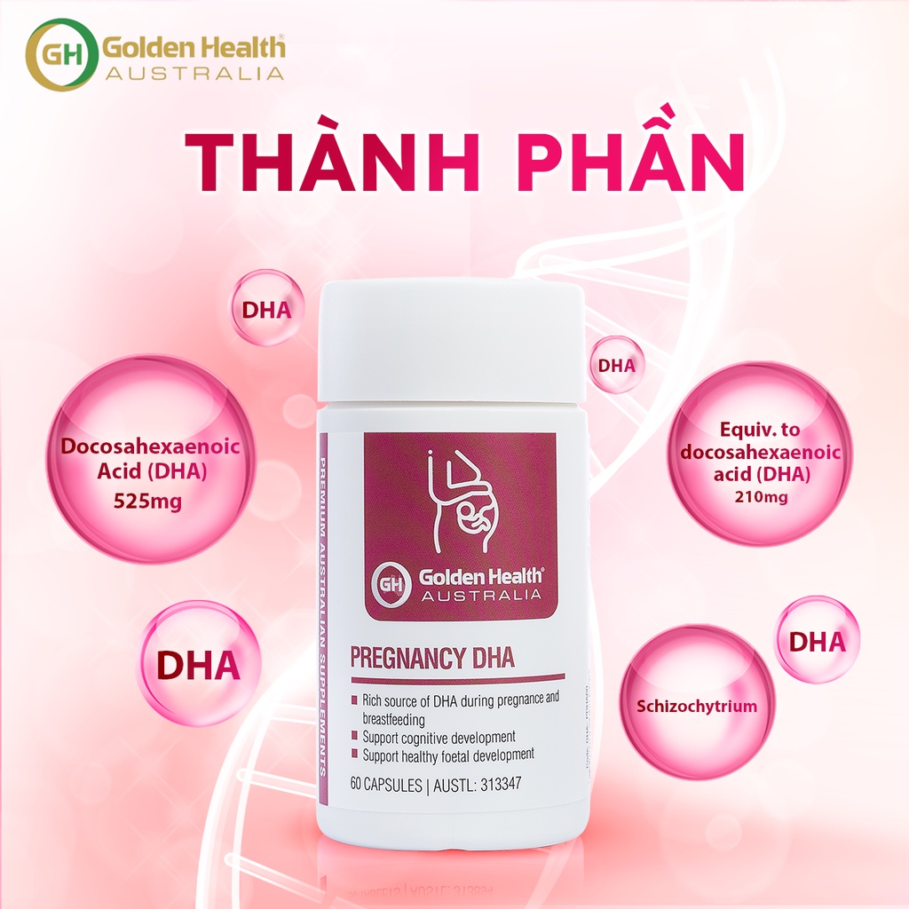 [GOLDEN HEALTH] Viên uống bổ sung DHA cho mẹ bầu Pregnancy DHA (60 viên)