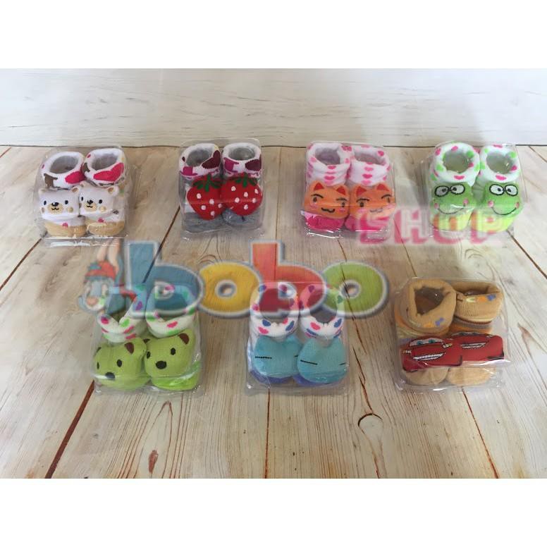 Tất Vớ Sơ Sinh Hình Thú 3D Cho Bé 0-12 Tháng Tuổi - Màu Ngẫu Nhiên