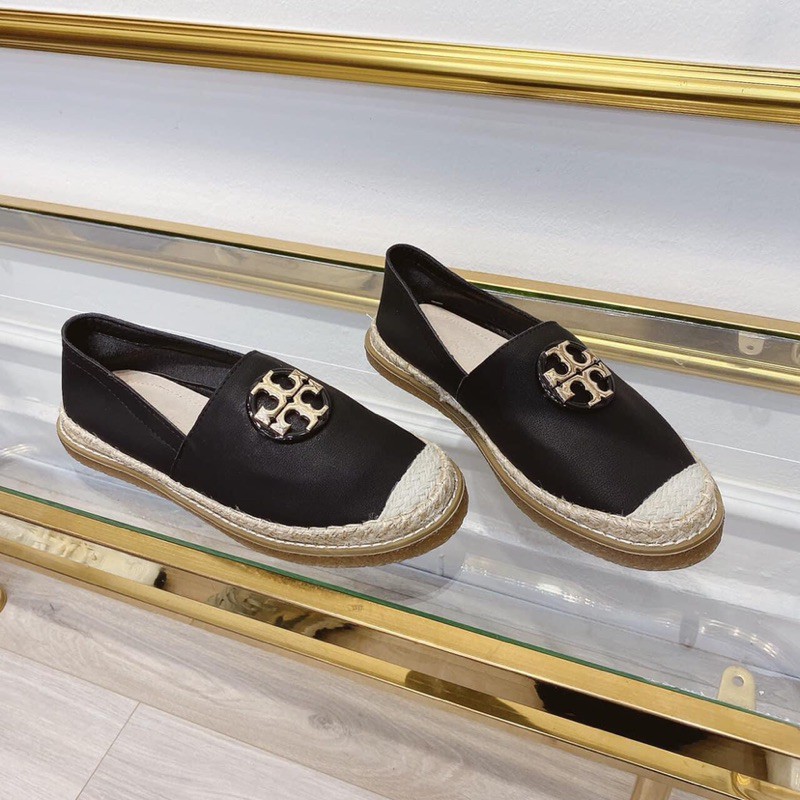 (sẵn) giày slip on tory da mềm đế cói siêu đẹp hàng qc