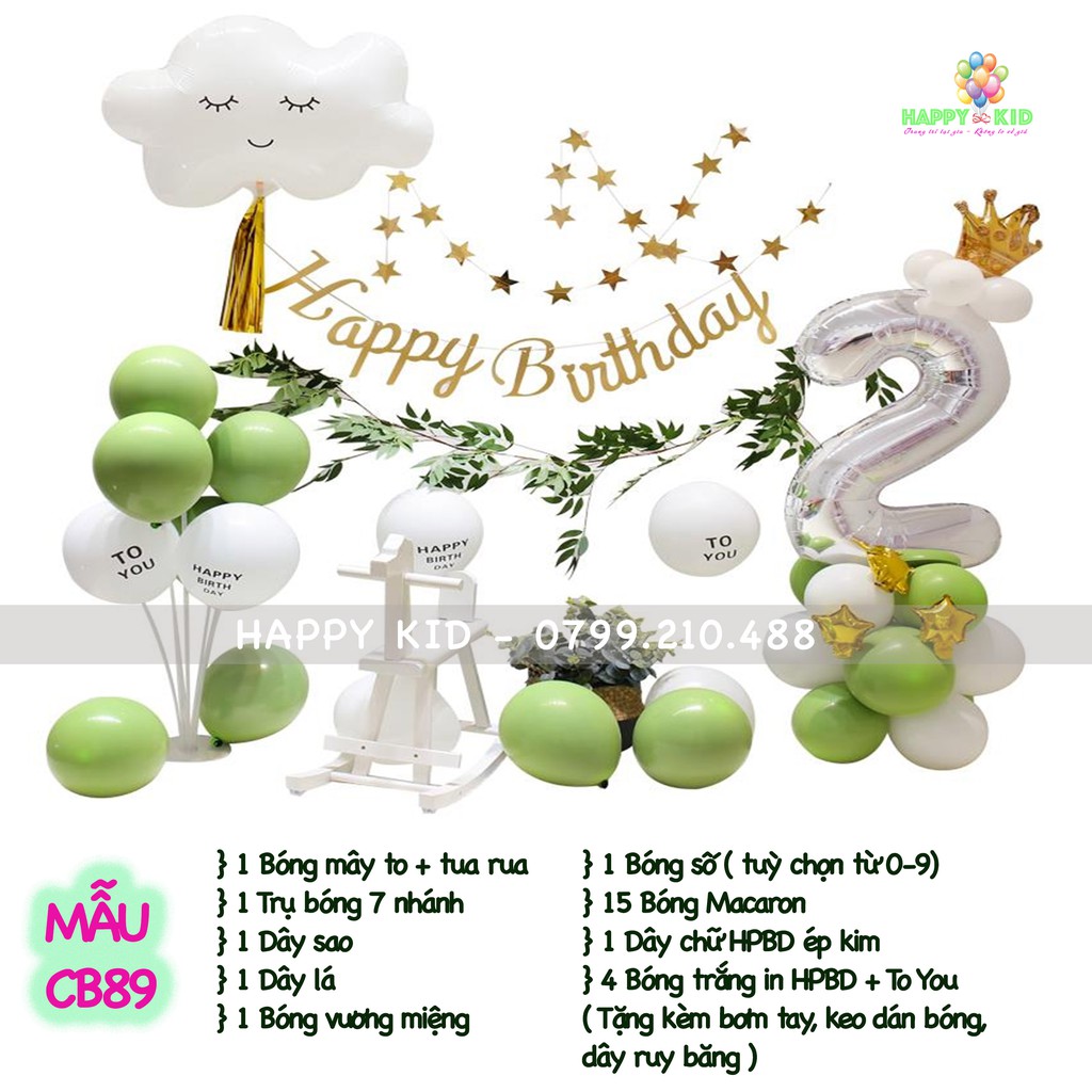 Sét Sinh Nhật, Combo Sinh nhật, Trang Trí Sinh Nhật Handmade Kiểu Hàn Quốc Cực Dễ Thương Tặng Kèm Phụ Kiện