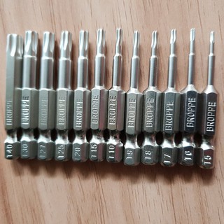 Bộ 12 mũi lục giác hoa thị dài 50mm cho khoan pin, điện