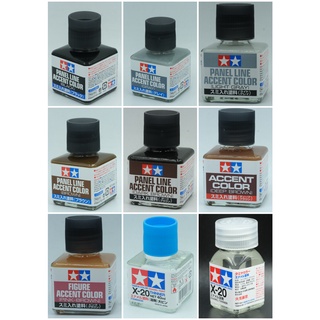 Dung dịch lằn chìm Tamiya Panel Line Accent Color mực kẻ cho mô hình Chính hãng Made in Japan Kèm Thinner X-20 10ml 40ml