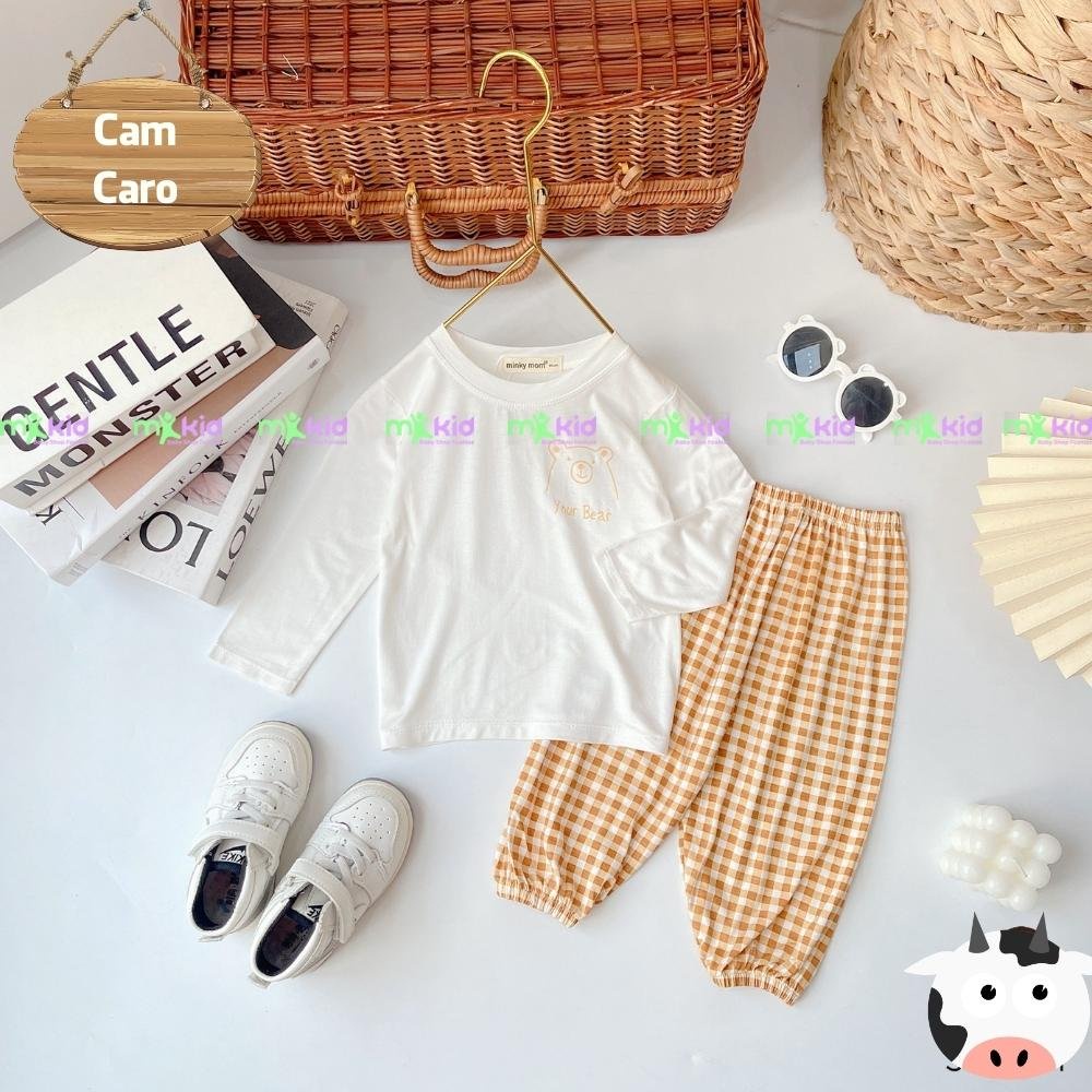 Bộ Thu Đông Cho Bé 14-26kg 💖 Bộ Minky Mom Dài Tay Cho Bé Trai Bé Gái 💖 Chất Thun Lạnh Siêu Co Giãn Thấm Hút Mồ Hôi Tốt .