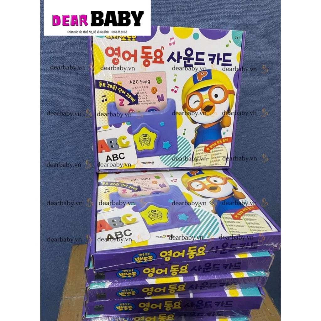 BỘ THẺ HỌC BÀI BẰNG TIẾNG ANH PORORO - MUSIC CARD PORORO