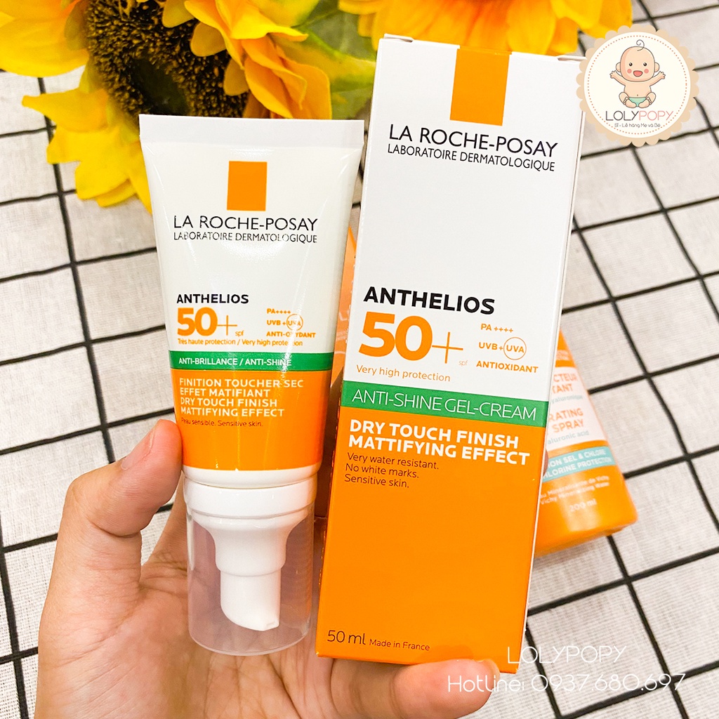 Kem Chống Nắng Cho Da Dầu Mụn La Roche-Posay Anthelios Anti-Shine Gel Cream 50ml