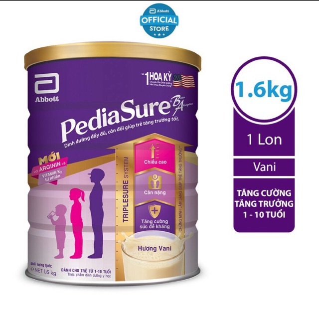 Sữa bột pediasure BA 1.6kg