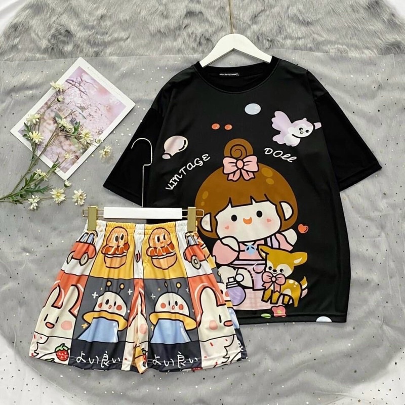 Set bộ đùi hoạt hình cartoon mẫu mới y hình