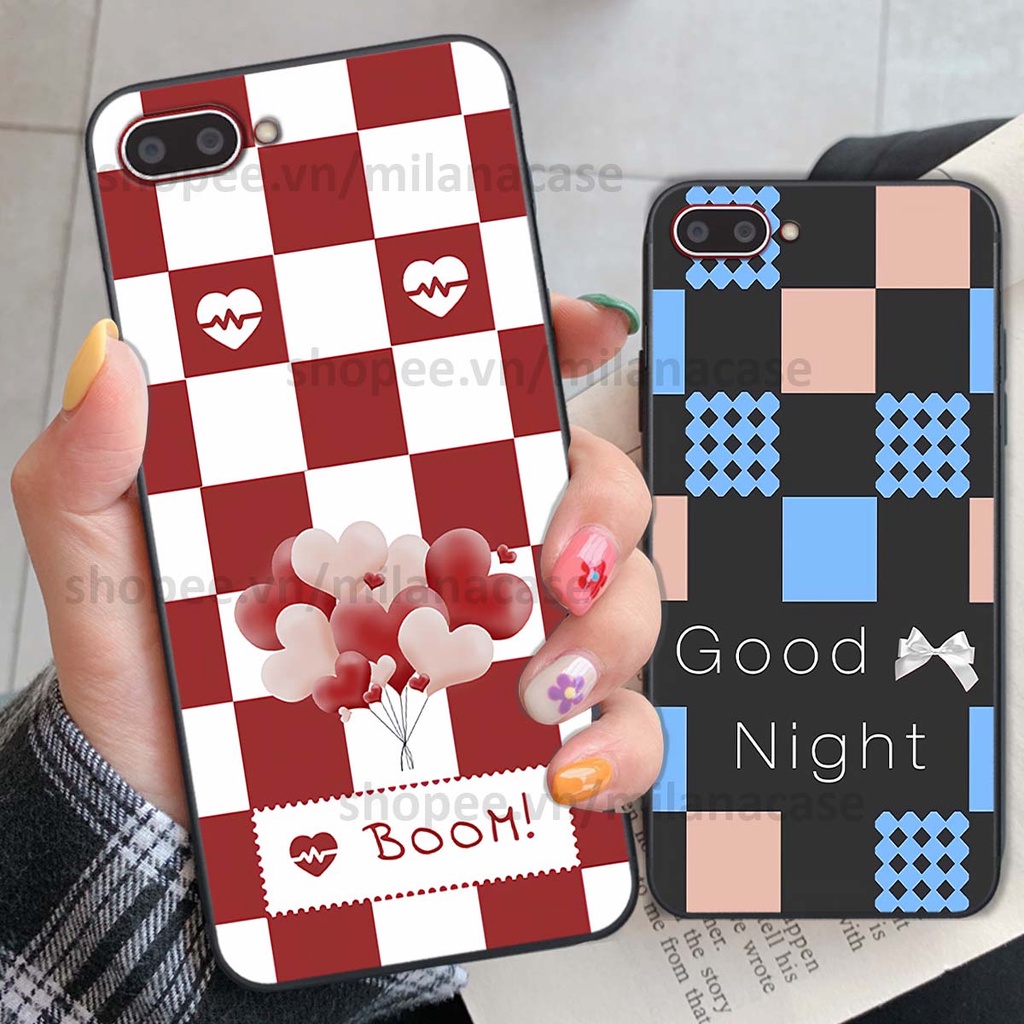 Ốp Oppo A3s / A1k caro họa tiết nhiều màu sắc siêu đẹp thời trang cá tính