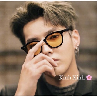 Kính râm màu vàng Mắt tròn siêu chất