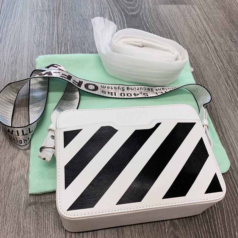 OFF-WHITE  BAG - Túi OW Diag Camera  (White) [Mirror Quality]