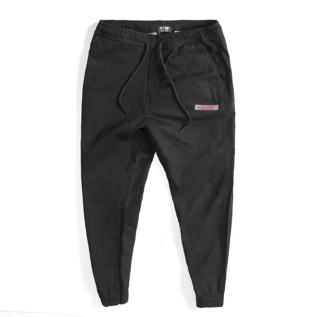 Quần JOGGER TÓM Nam/nữ Chất Vải KAKI co giãn cao cấp. Màu Đen.