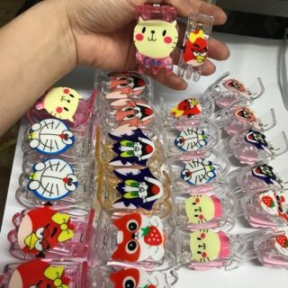 KẸP CÀNG CUA TRONG SUỐT ICON HOẠT HÌNH (Được chọn mẫu kèm clip thật)