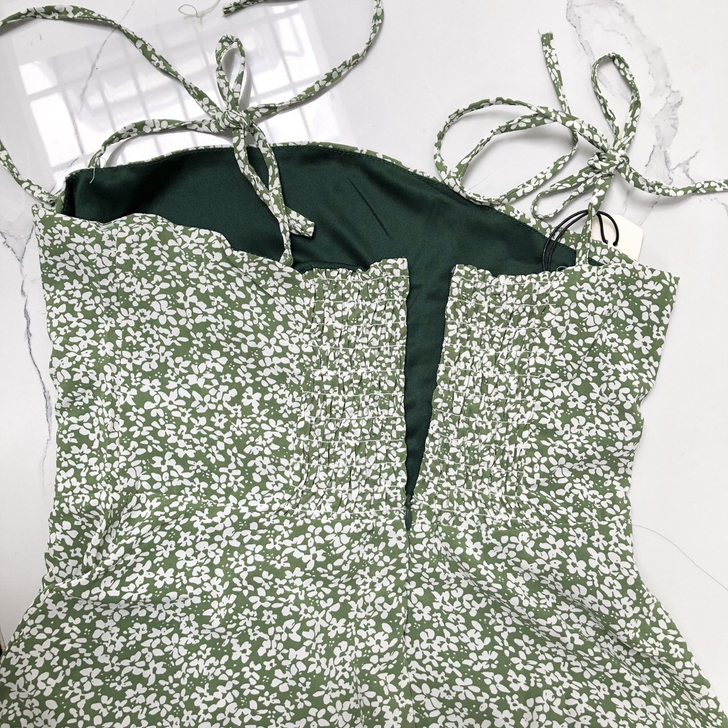 Đâm 2 dây cột nơ hoa nhí lưng thun co giãn freesize