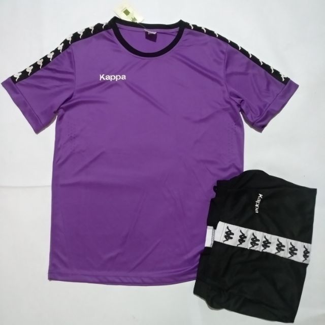 Quần áo bóng đá Kappa tím quần đen - Thanh lý