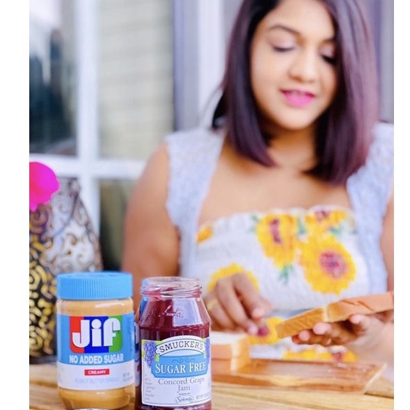 Bơ Đậu Phộng Không Đường JIF ( eat clean, tiểu đường, ăn kiêng)