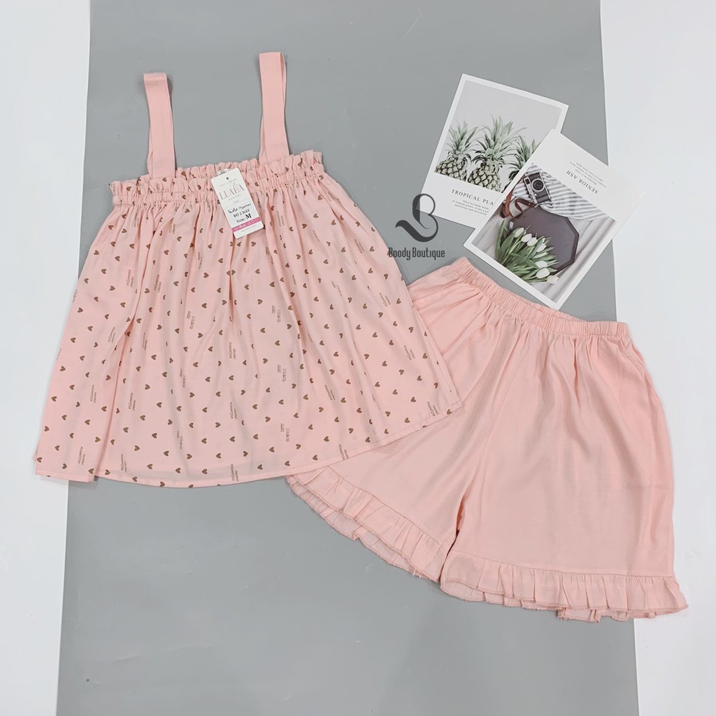 Bộ Hai Dây Đũi Hàn Cao Cấp Bộ Mặc Nhà Pijama Boody BP02 | BigBuy360 - bigbuy360.vn