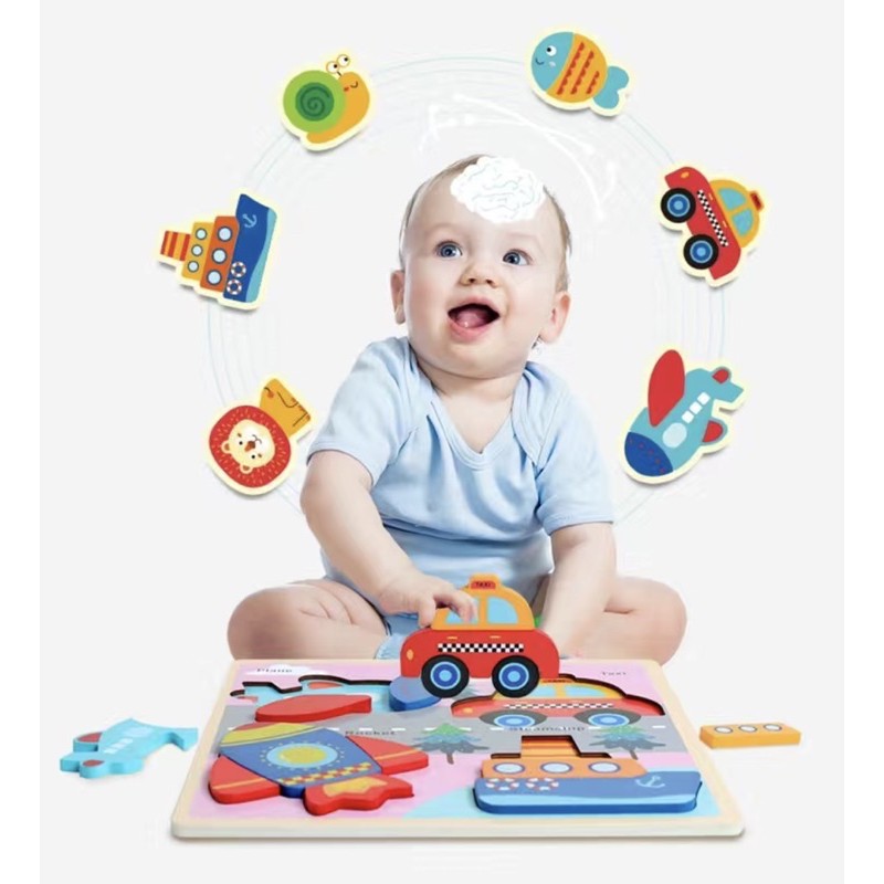 XẾP HÌNH BẢNG GỖ lắp ghép hình con vật cho bé giúp bé phát triển tư duy-Bond& Kids