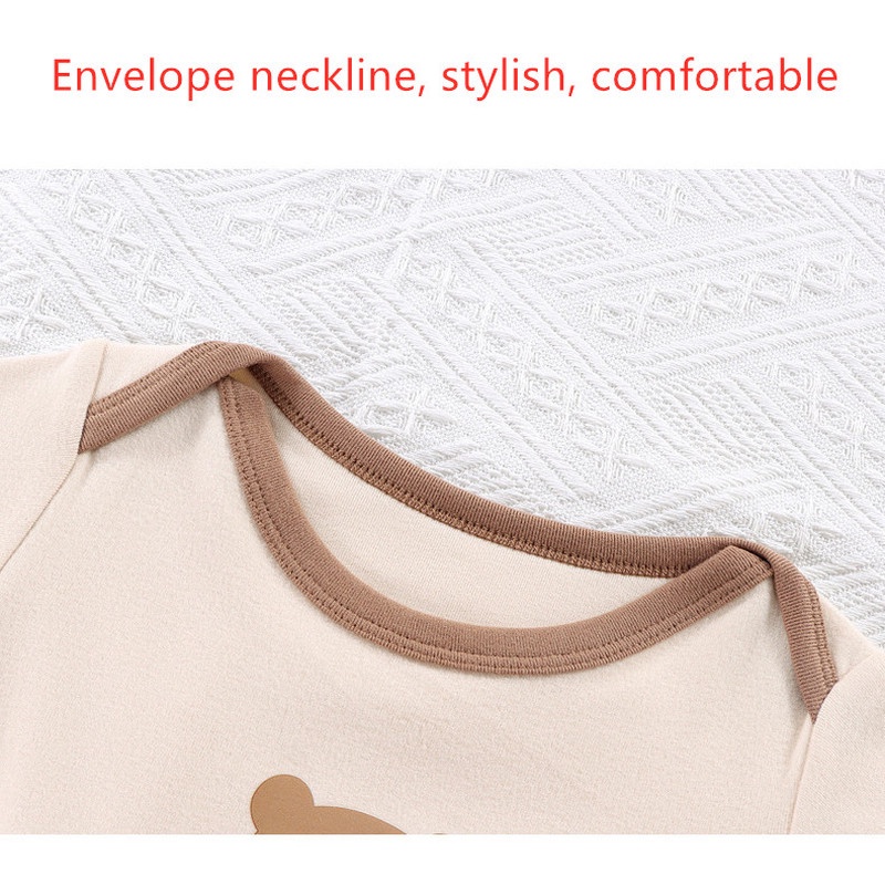 Bộ Áo Liền Quần Tay Dài In Họa Tiết Động Vật + Mũ Thời Trang Mùa Thu Phong Cách Hàn Quốc Cho Bé 0-2 Tuổi