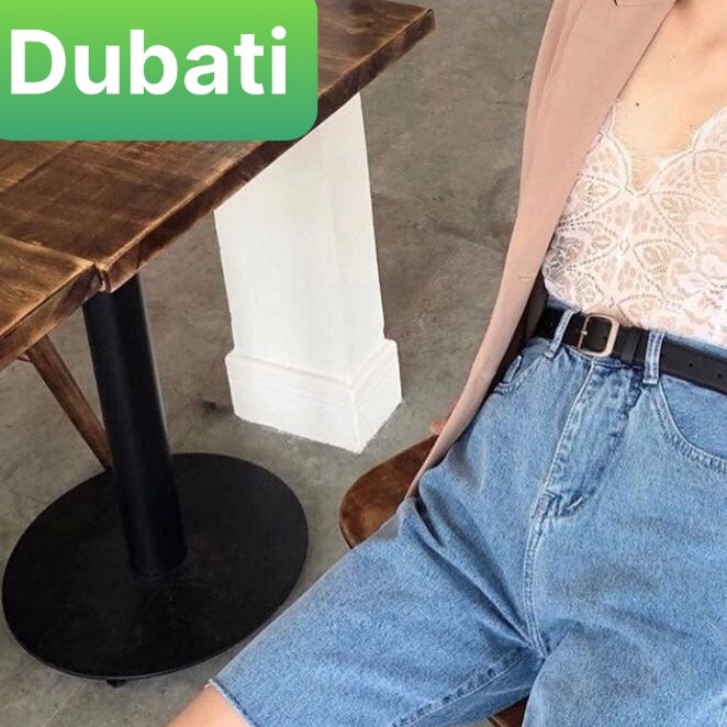 QUẦN SỌT SHORT JEAN NỮ, QUẦN NGỐ CHẤT VẢI XANH TRƠN LƯNG CAO PHONG CÁCH HÀN QUỐC - DUBATI FASHION