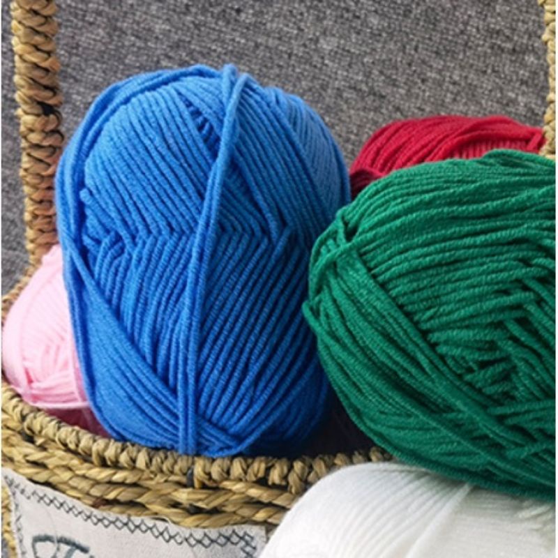 {1 cuộn màu ngẫu nhiên} - LEN MILK COTTON BÔNG SỮA YIMIAN 50GR