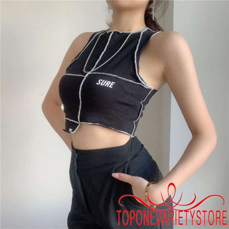 Áo Crop Top Cộc Tay Họa Tiết Hình Học Gợi Cảm Cho Nữ