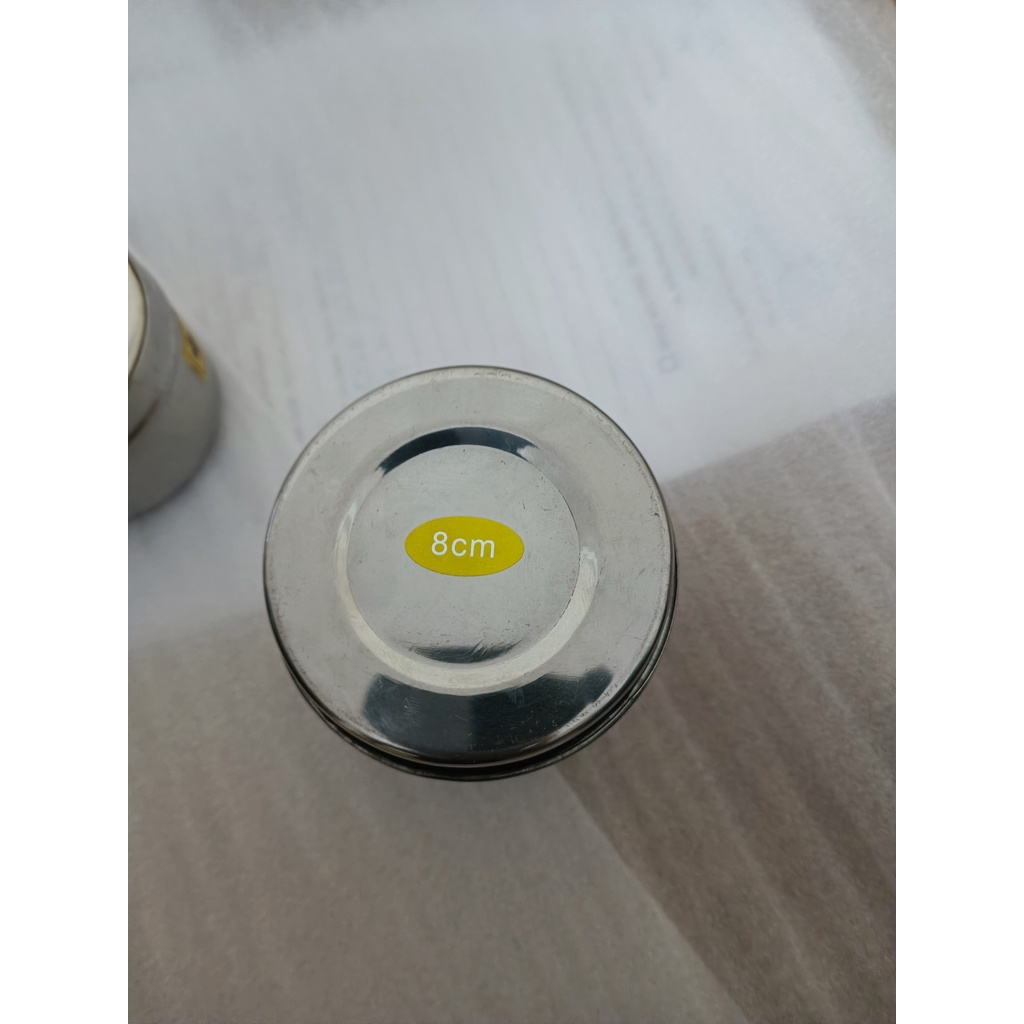 Hũ inox đựng bông dùng đựng bông, dụng cụ phun xăm, dụng cụ y tế